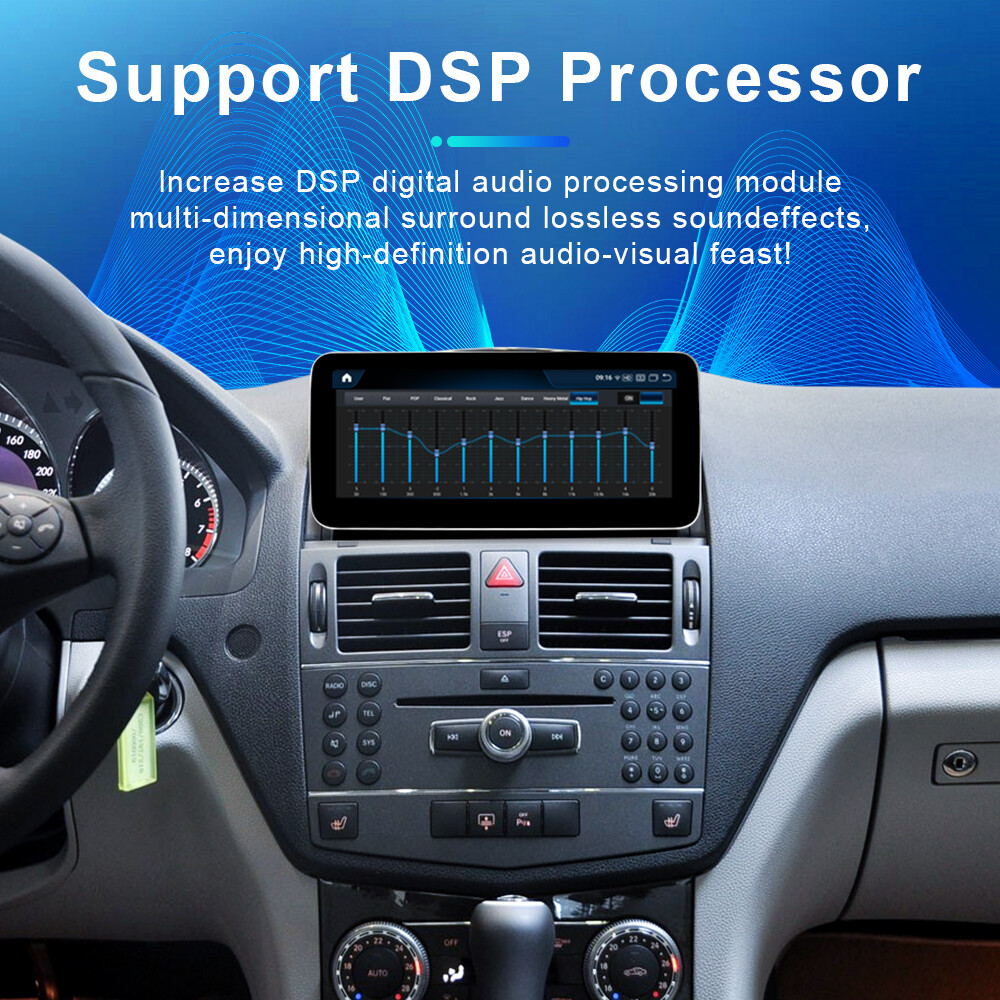 Android Car 10.25” GPS 8+256G For Mercedes Benz C CLK W204 2008-2010 Radio Wifi