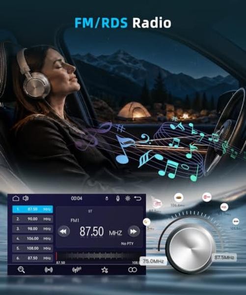 2026 Upgrade 10.1’’ IPS Rotatable Car Stereo, Single Din Touchscreen Radio
