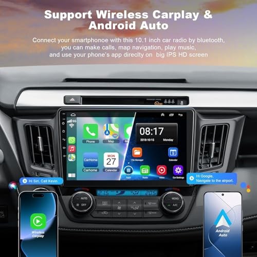 4G+64G Car Radio Stereo for Toyota RAV4 2013-2018, Wireless For RAV4 2013-2018