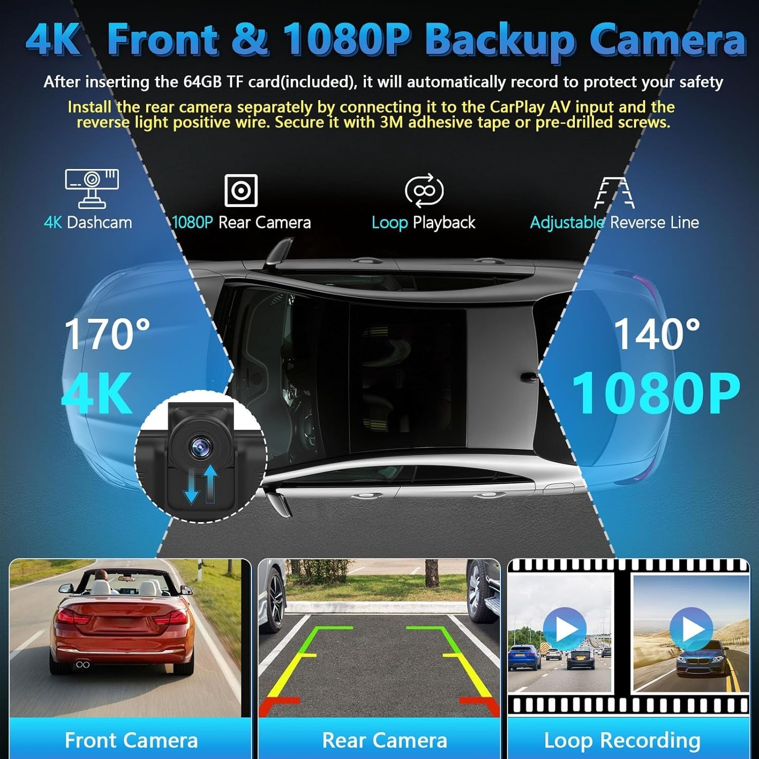 Multifunctional Wireless Carplay Tablet: 4K Camera & Bluetooth 5.0 Integration