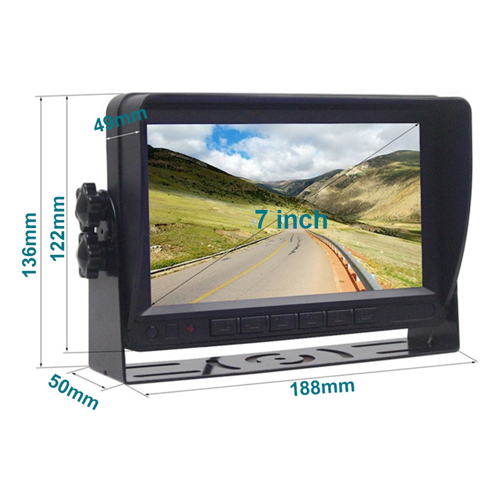 7″ Display Wireless AHD 1080P 1CH Rear View Backup Camera Kit for Truck Trailer