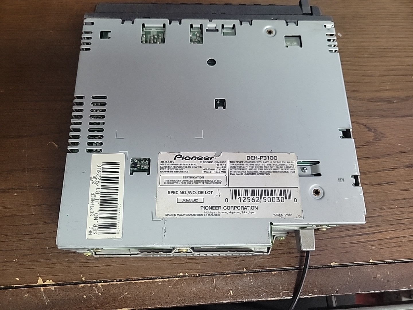 Pioneer DEH-P3100 Untested