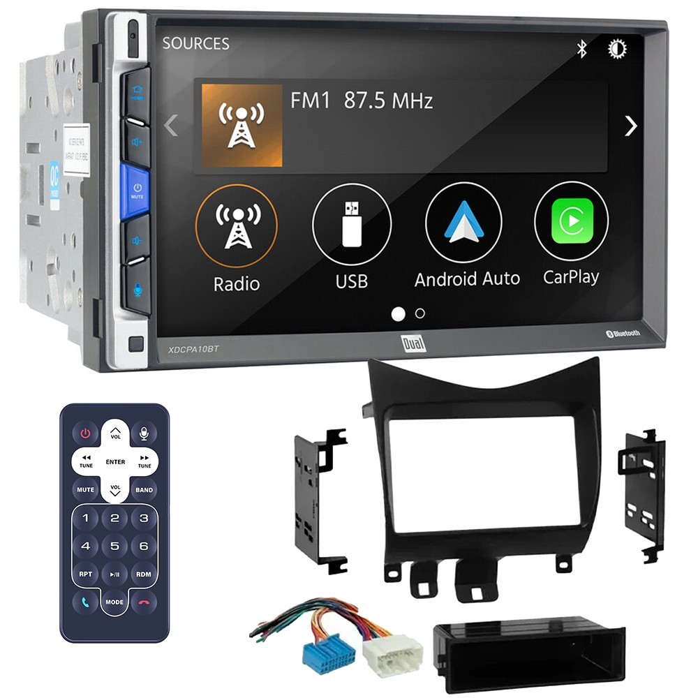 Dual XDCPA10BT AM/FM Radio Apple Carplay Car Stereo for 2003-2007 Honda Accord