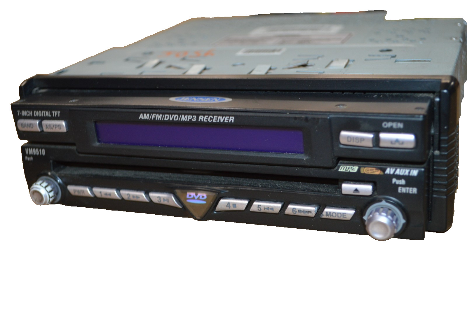 Jensen VM9510 Car Receiver AM/FM/DVD/MP3 Receiver 7 In. Motorized Screen