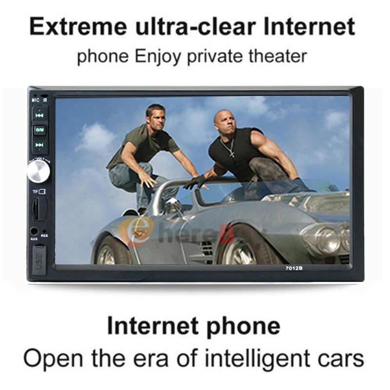 Double 2 Din Car Stereo Radio 7″ Bluetooth USB AUX FM TF Touch Screen MP5 Player
