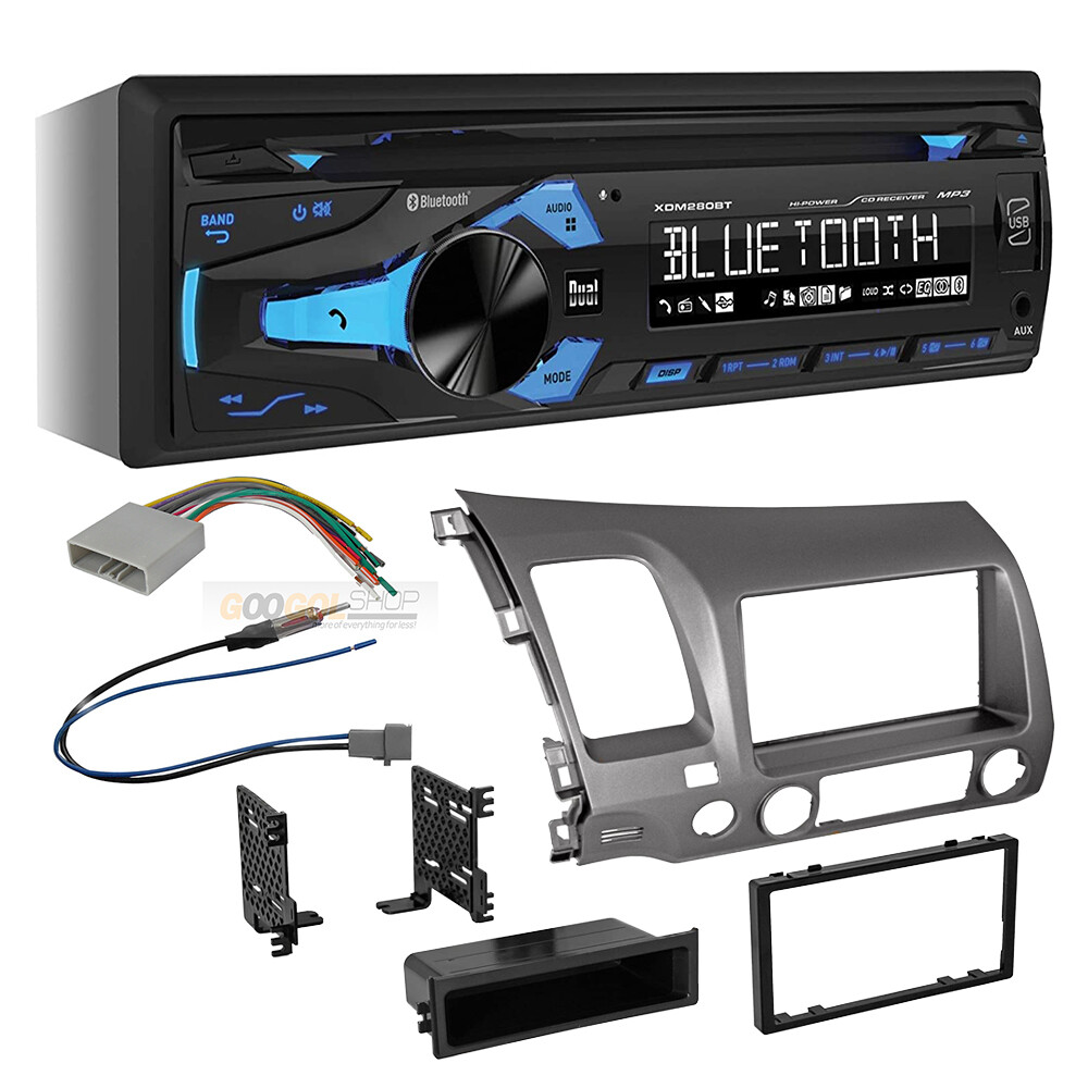 XDM290BT CD/AM-FM Radio Car Stereo Dash install kit for 2006-2011 Honda Civic
