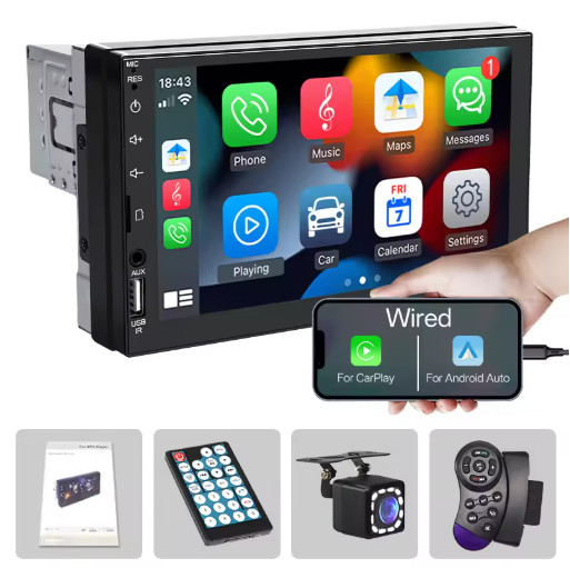 7 Inch Car MP5 Player CarPlay Android Auto Touch Screen Multimedia Radio