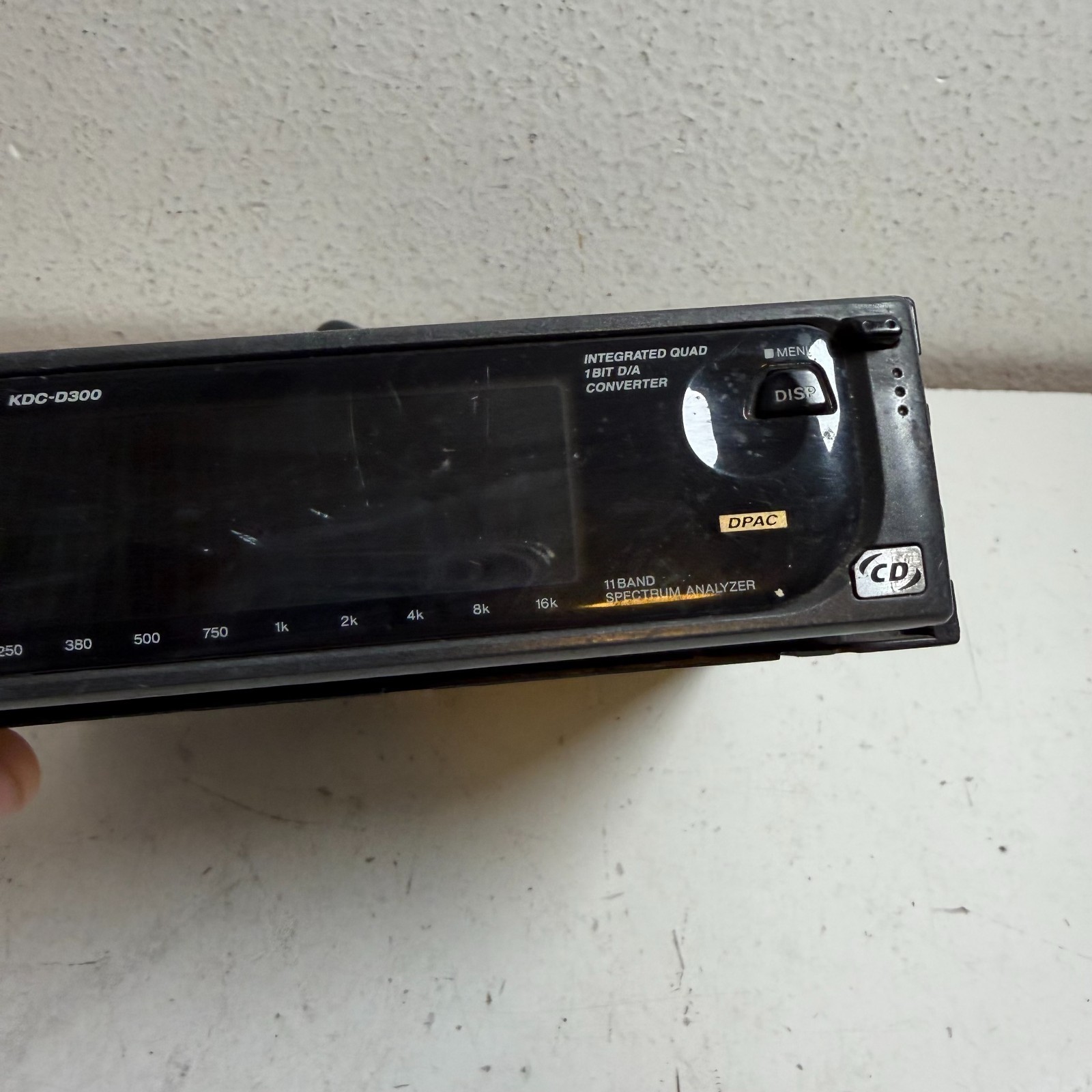 Vintage Kenwood KDC-D300 Black 11 Band Spectrum Analyzer In-Dash CD Player