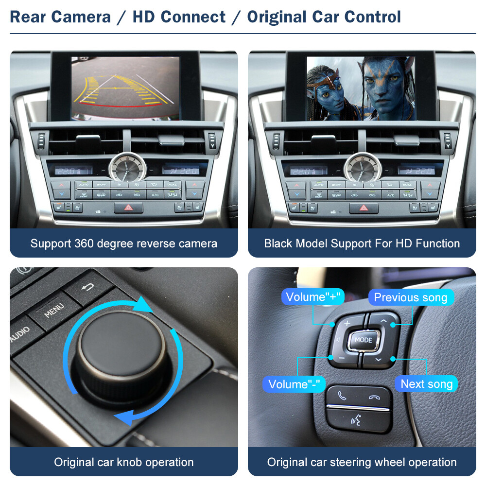 Wireless Carplay Android Auto Module For Lexus NX 2014-2019 Mirror Link GPS Navi