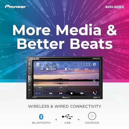 Pioneer AVH-521EX 6.8 Resistive Touchscreen Double Din