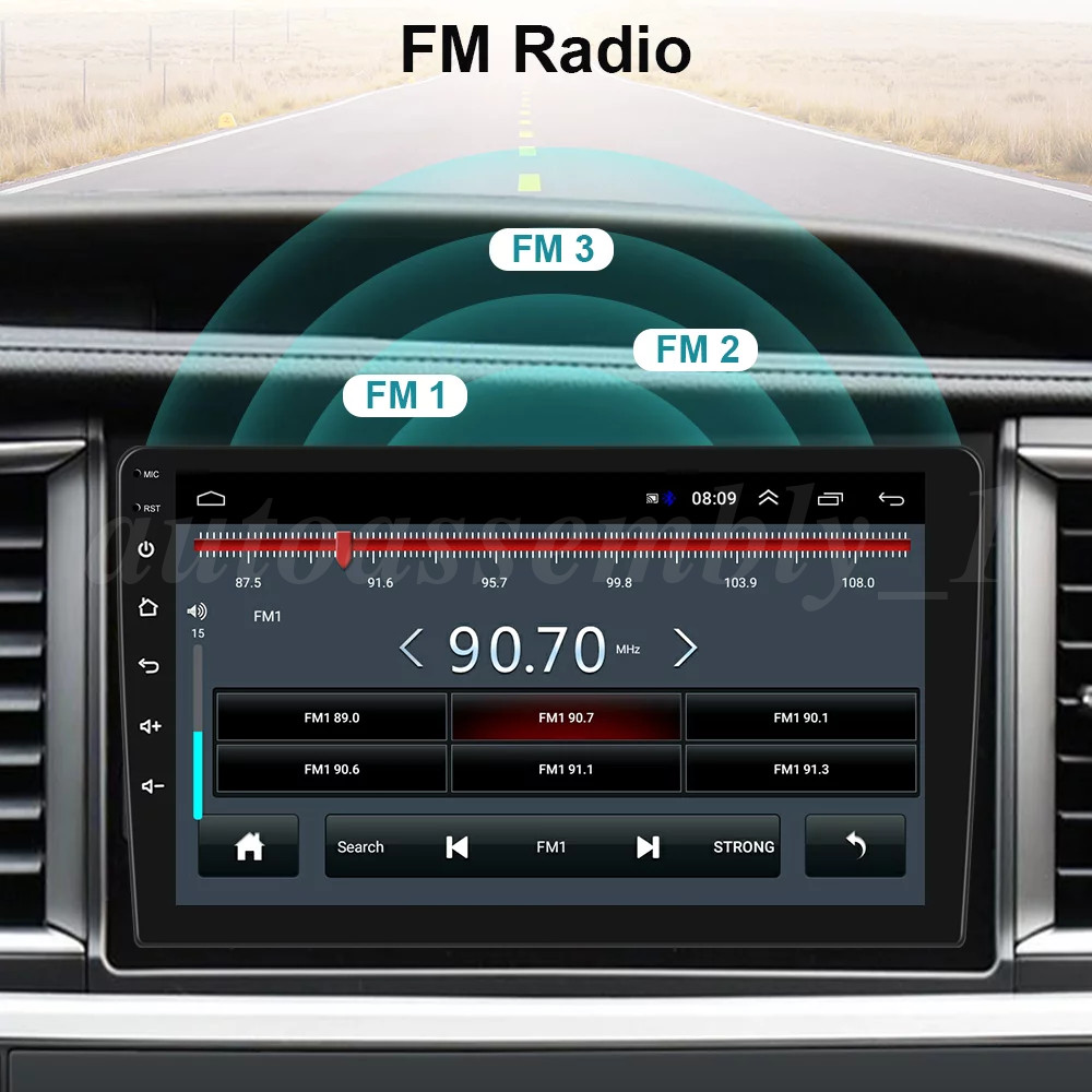 Android 16 Carplay GPS Navi WiFi Double 2Din Touch Screen Car Stereo Radio 10.1″