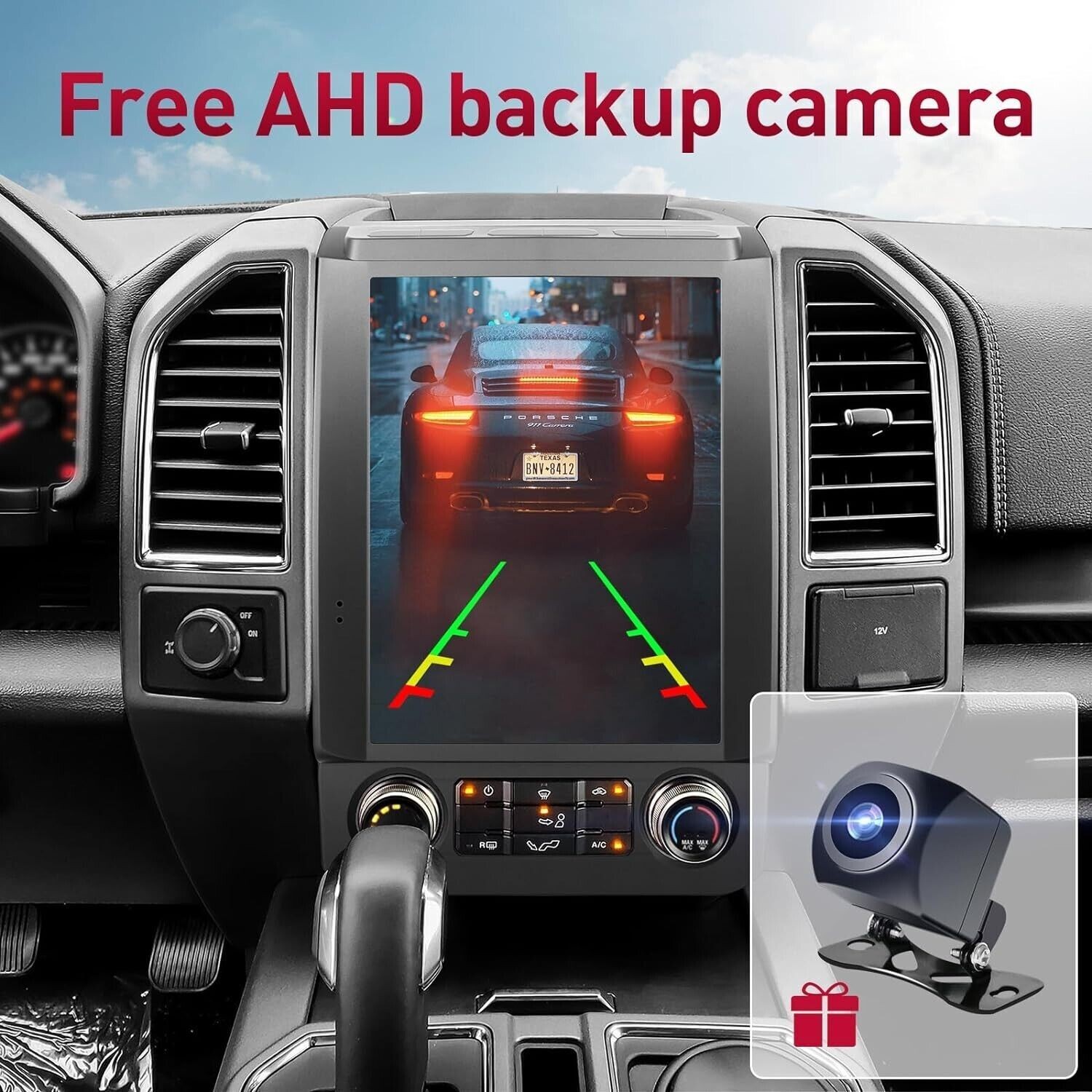 12.1″ Android Carplay Car Stereo Radio GPS Navi 2+32GB For Ford F150 2016-2021