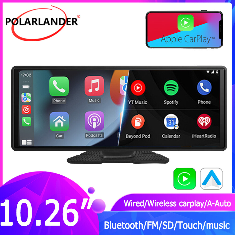 10.26 inch Wireless Carplay Android auto Mirror Link BT GPS Portable Car Stereo