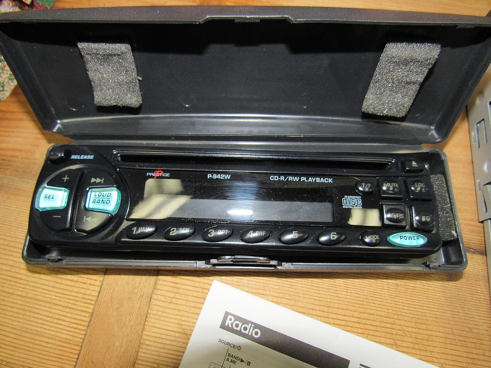 VINTAGE Alpine P-942W REMOVEABLE FACEPLATE CD-R/RW PLAYBACK UNTESTED