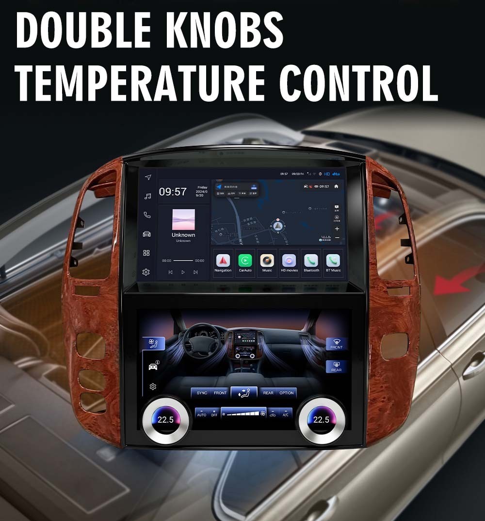 10″ Android Car Radio Carplay Screen For Toyota Land Cruiser 2002-07 Lexus LX470