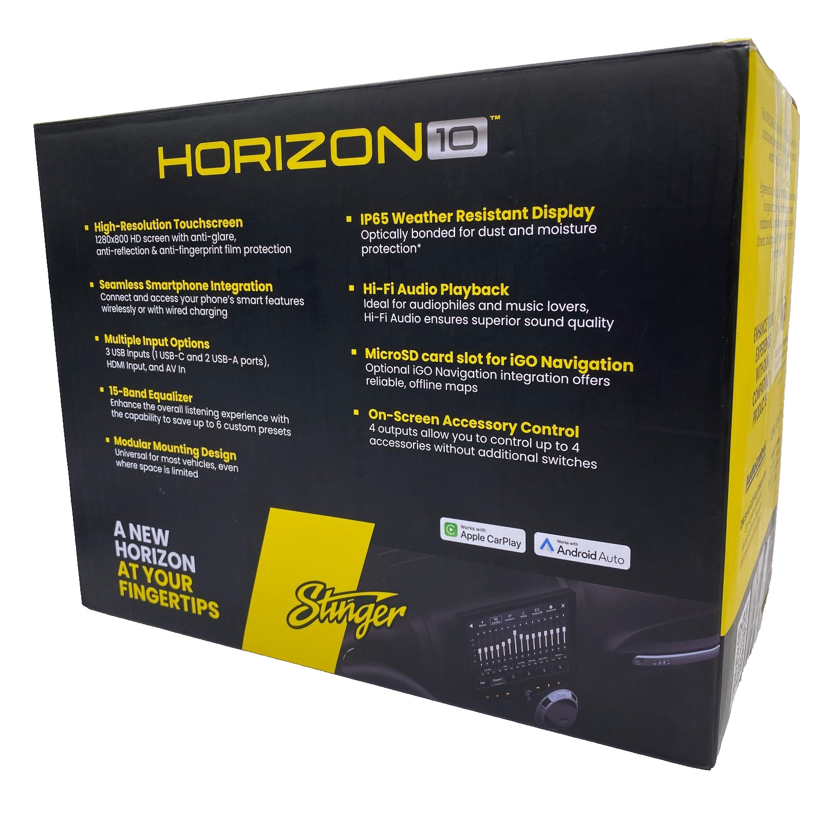 IX210-NAV Stinger Horizon10 Multimedia Infotainment 10.1″ Display w/iGO Nav Card