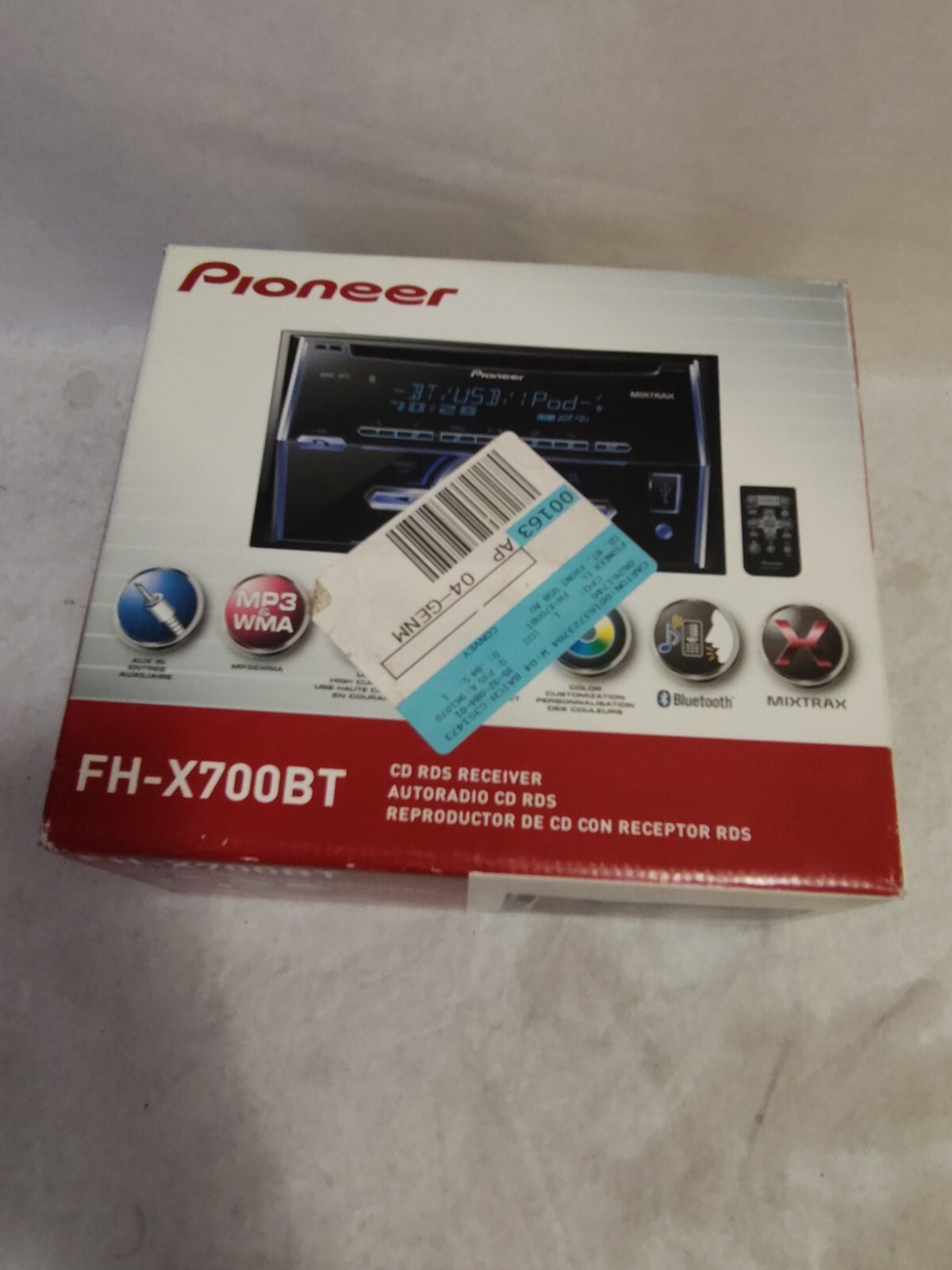 Pioneer FH-X700BT Bluetooth CD Player Android iPhone Pandora AM FM USB Aux
