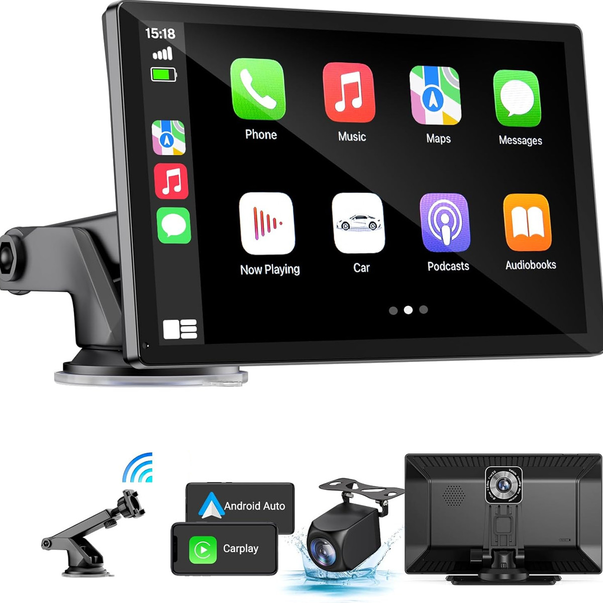 9 In IPS Touch Screen Car Portable Apple CarPlay Tablet Android Auto Radio
