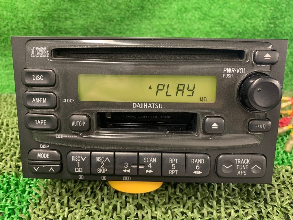 Daihatsu CQ-JD0000A 2DIN CD Cassette Receiver Near Mint JAPAN