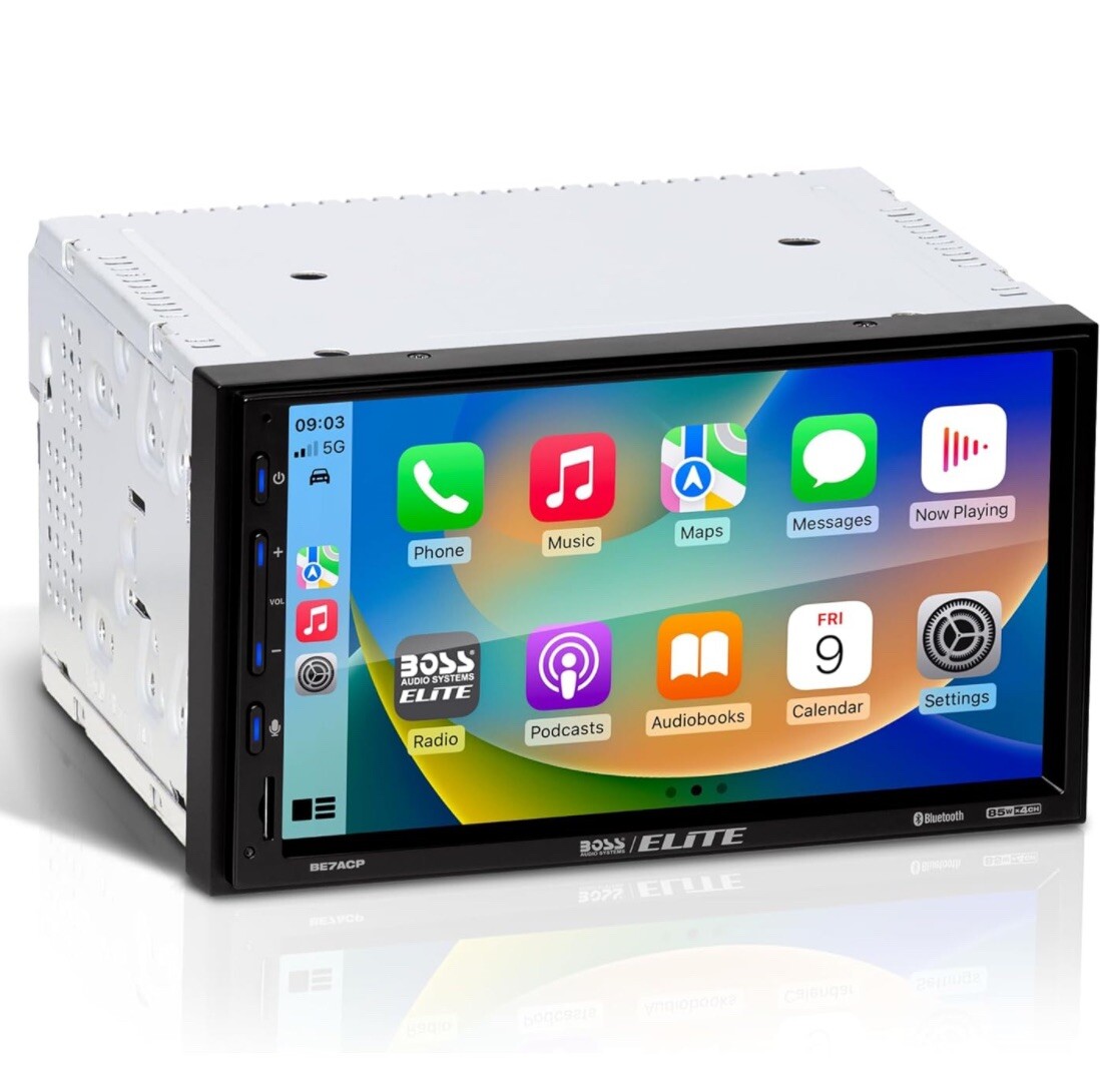 Boss Double-din BE7ACP 7 Inch Multimedia Head Unit (Apple Carplay & Anroid Auto)