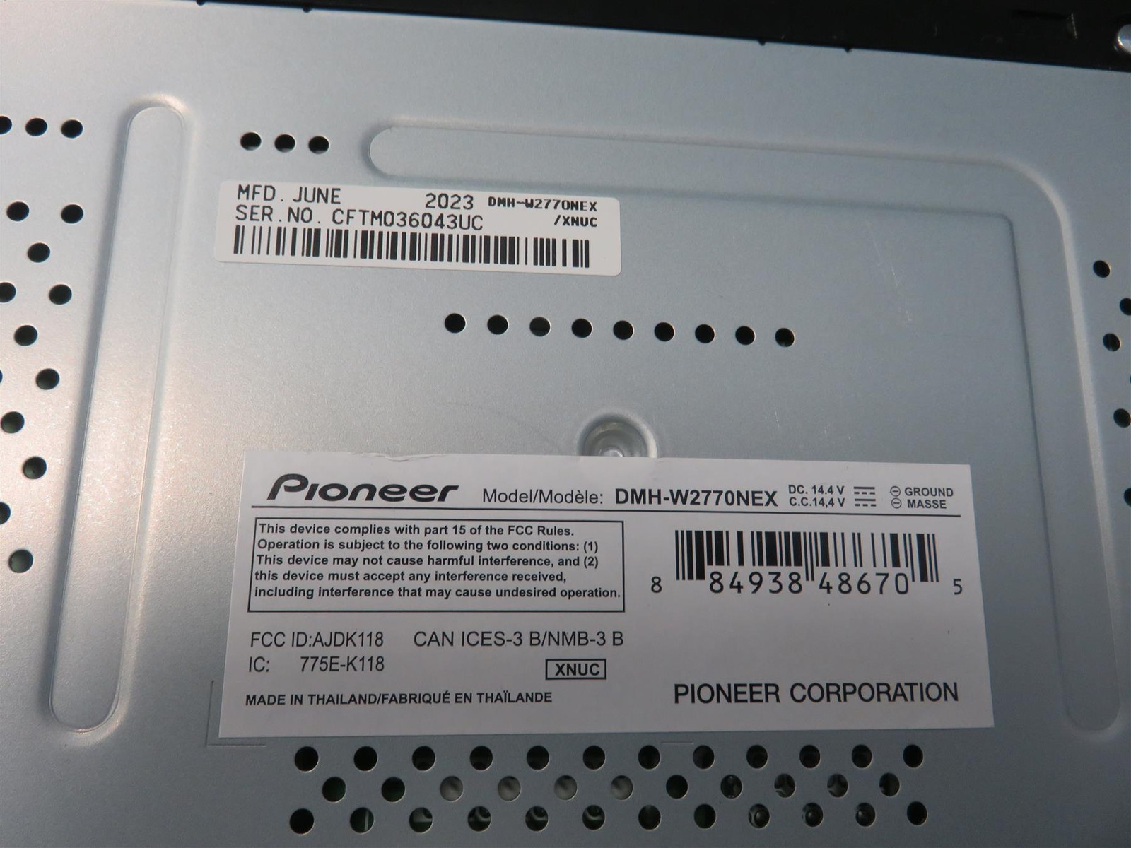 Pioneer DMH-W2770NEX 6.8″ capacitive touchscreen Digital – Free Shipping