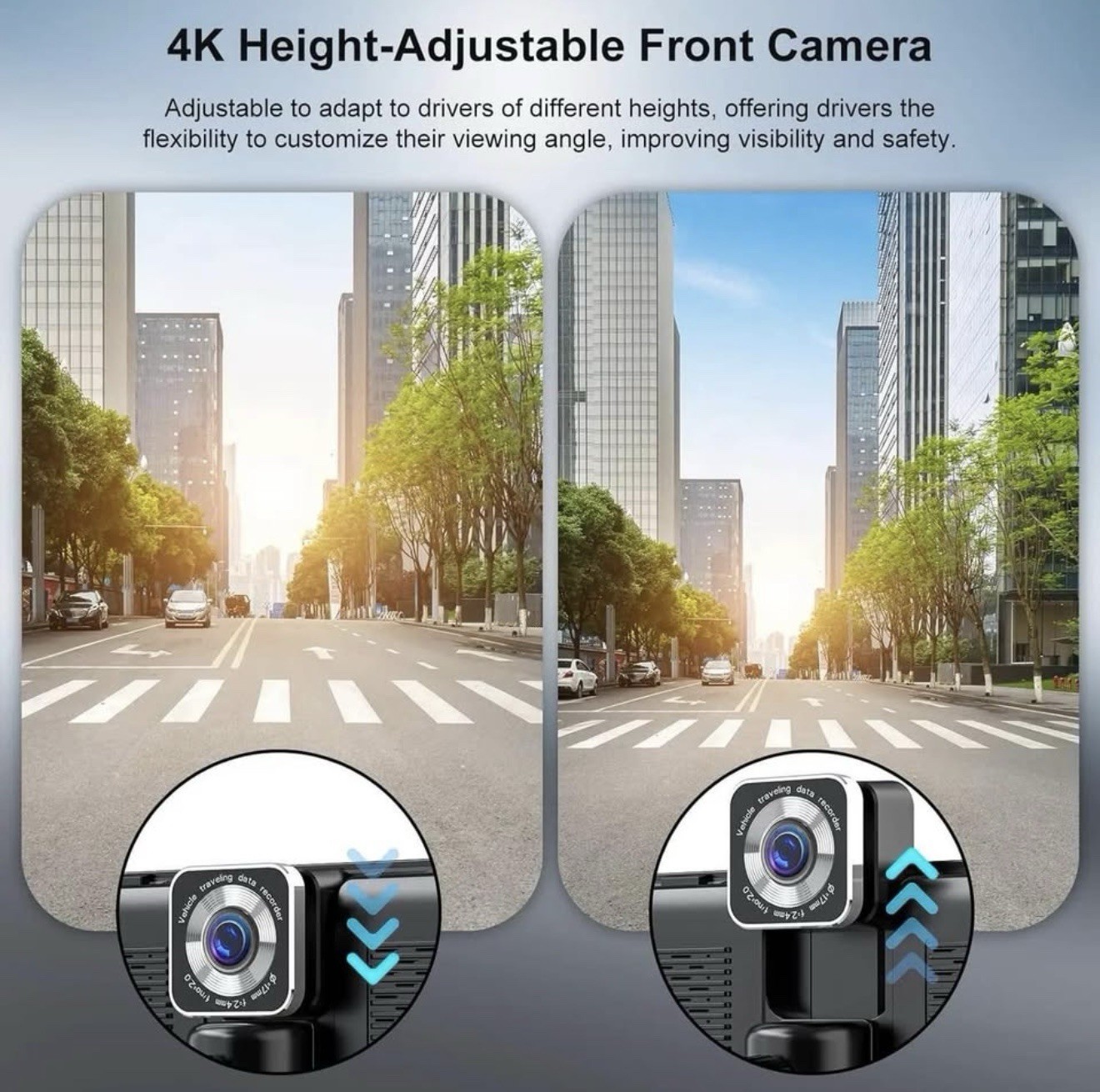 10.26 inch Wireless CarPlay Android Auto Screen Portable Car Stereo 4K Dash Cam