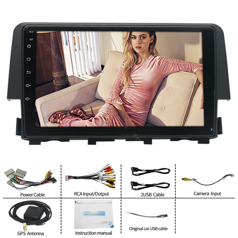 Android 12.0 For Honda Civic 2016-2020 2+32GB GPS Navi WIFI Car Stereo Radio BT