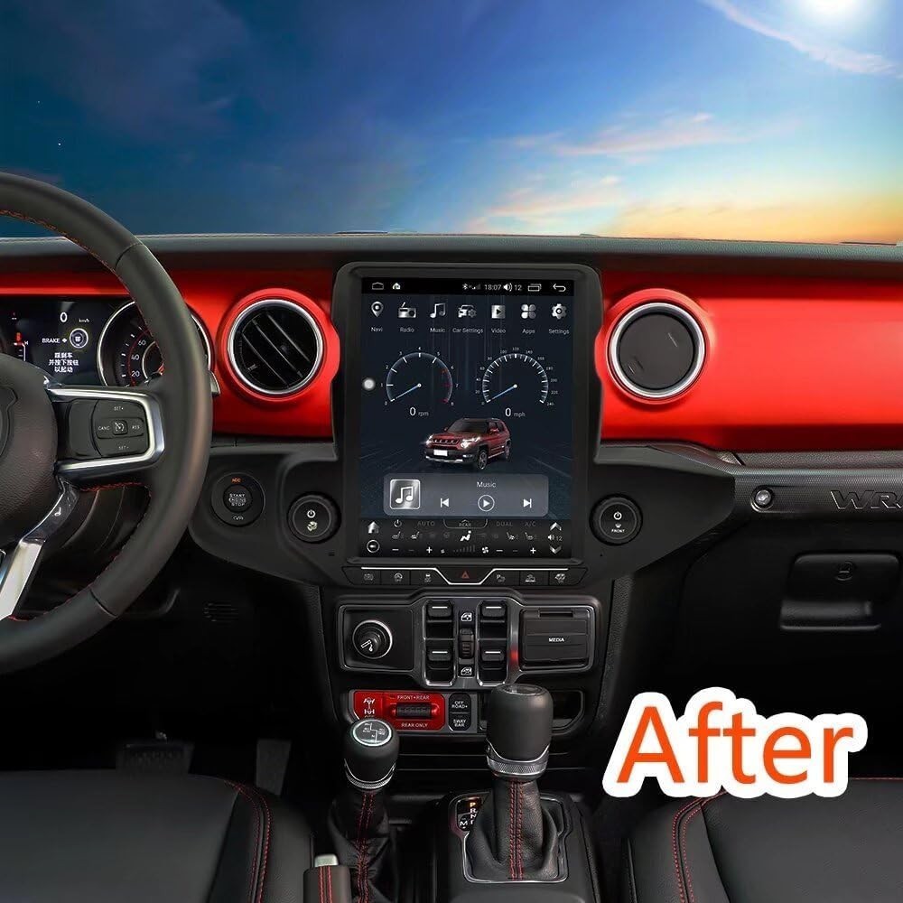 12.1″ Car Radio For Jeep Wrangler Jl Gladiator Carplay Gps Navigation Stereo NAV