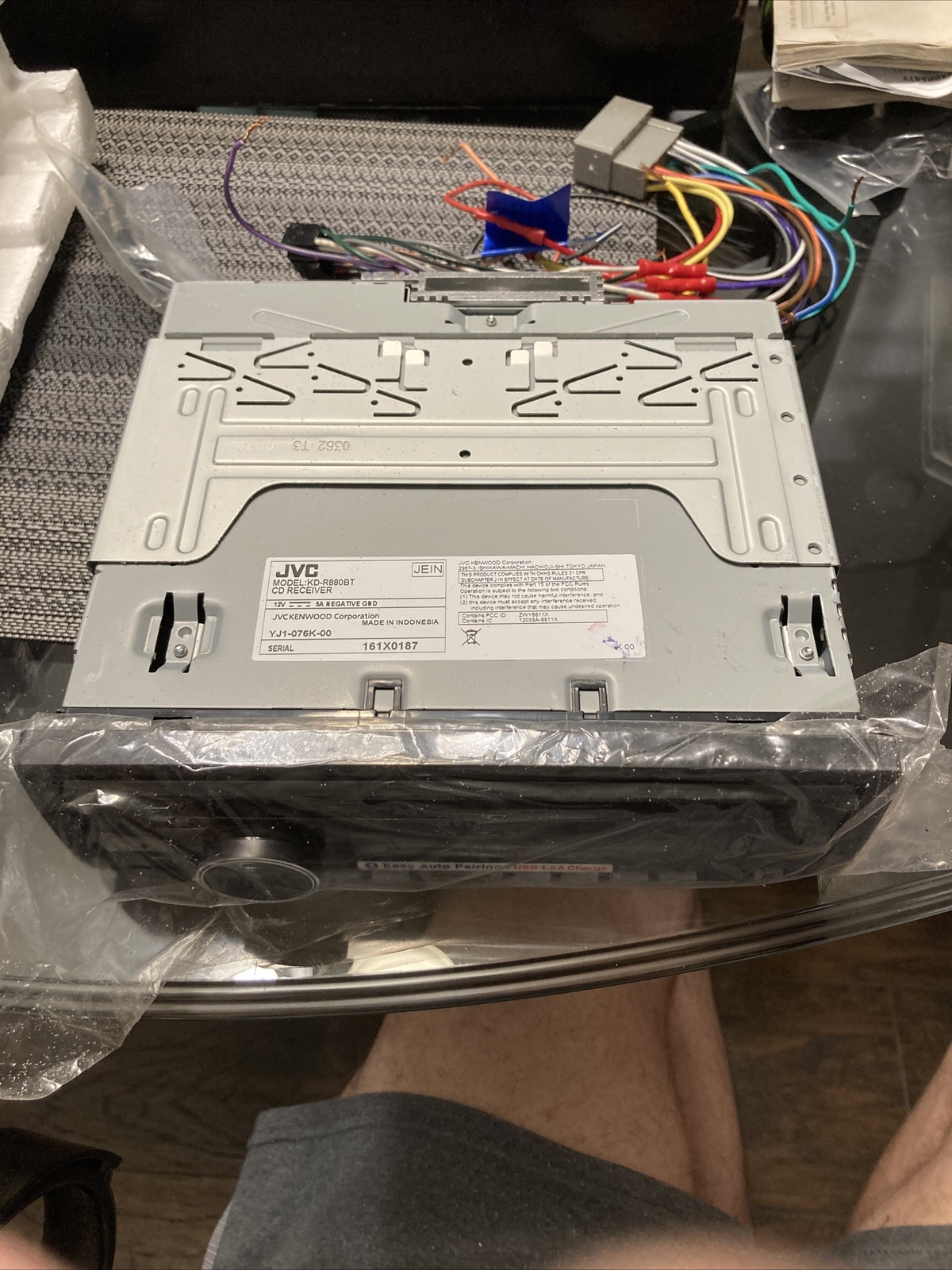 JVC KD-R880BT CD Player Bluetooth USB AUX EQ, HF @ AUDIO STREAMING OPEN BOX READ