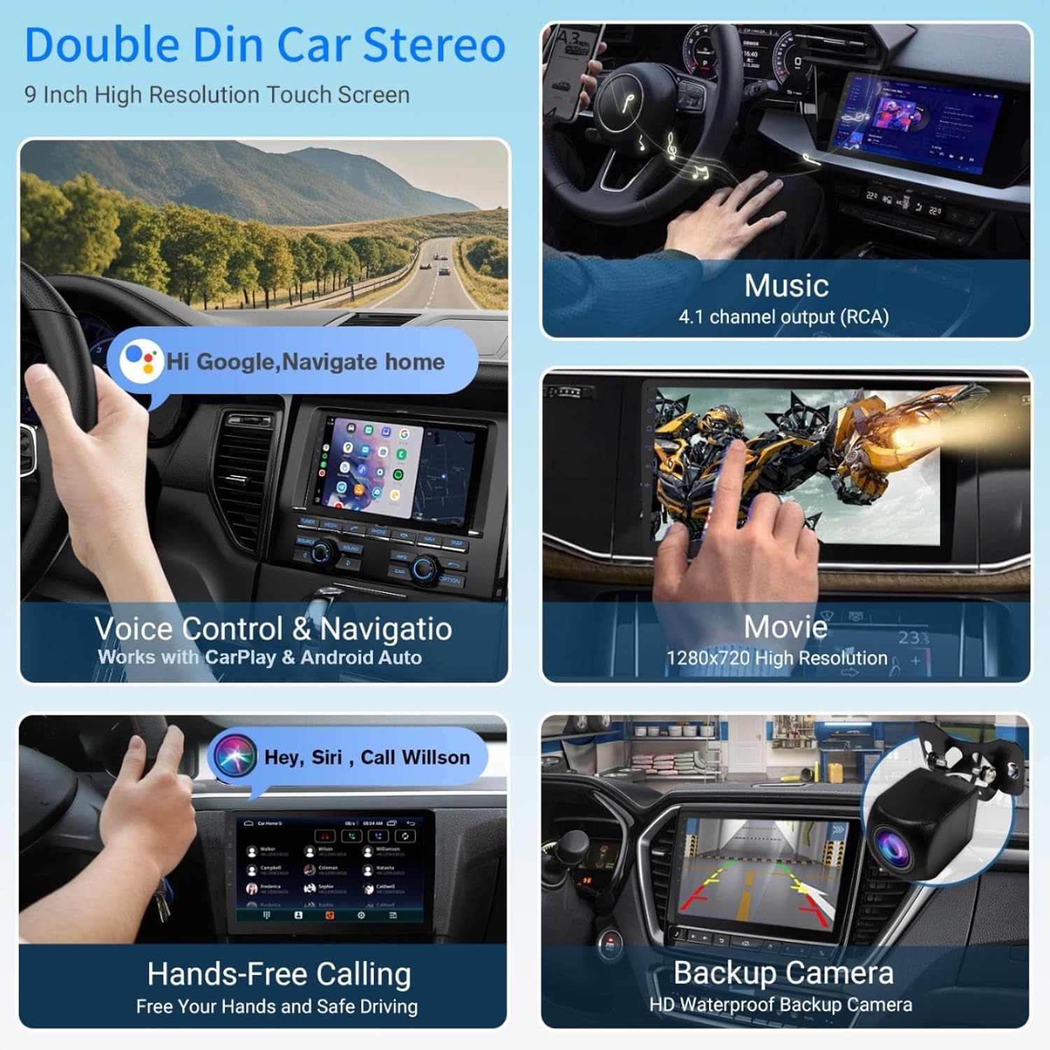 Double Din Android 13 Car Stereo Receiver