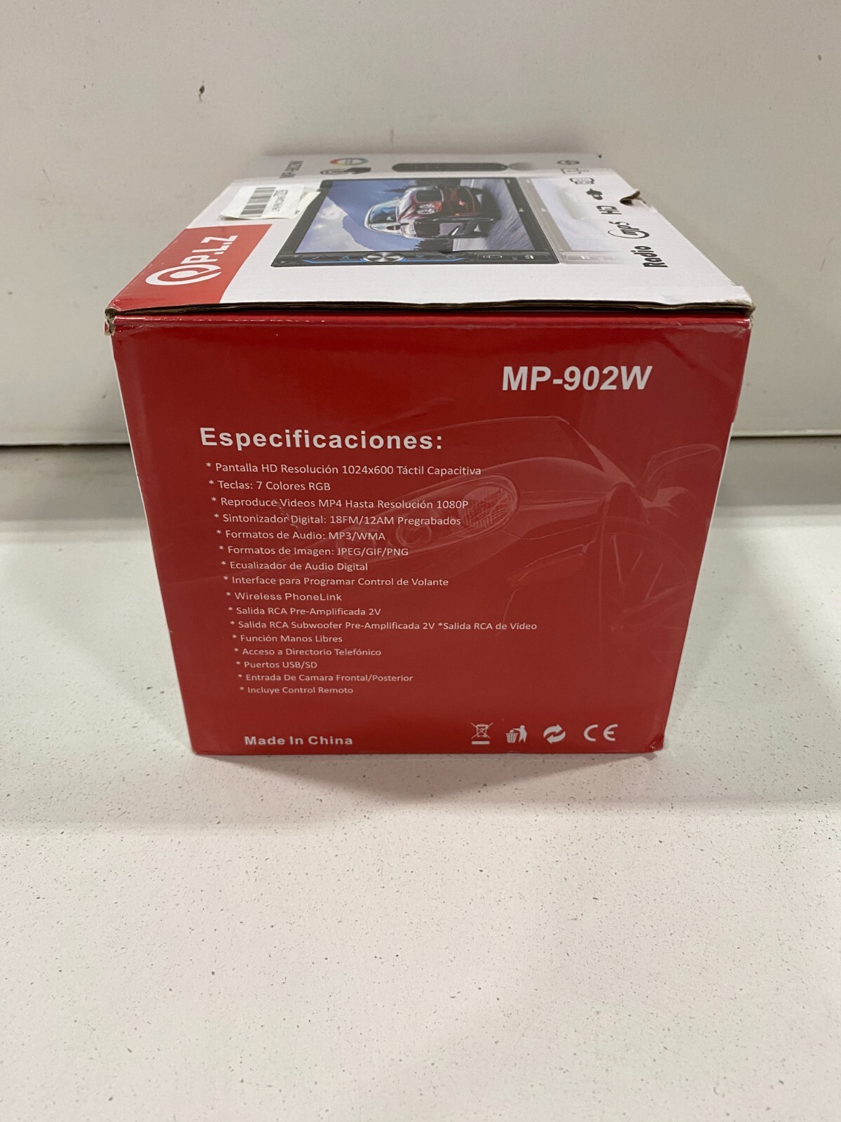 PLZ MP-902 Black Gray Double Din Car Stereo Player With Mirror Link Used