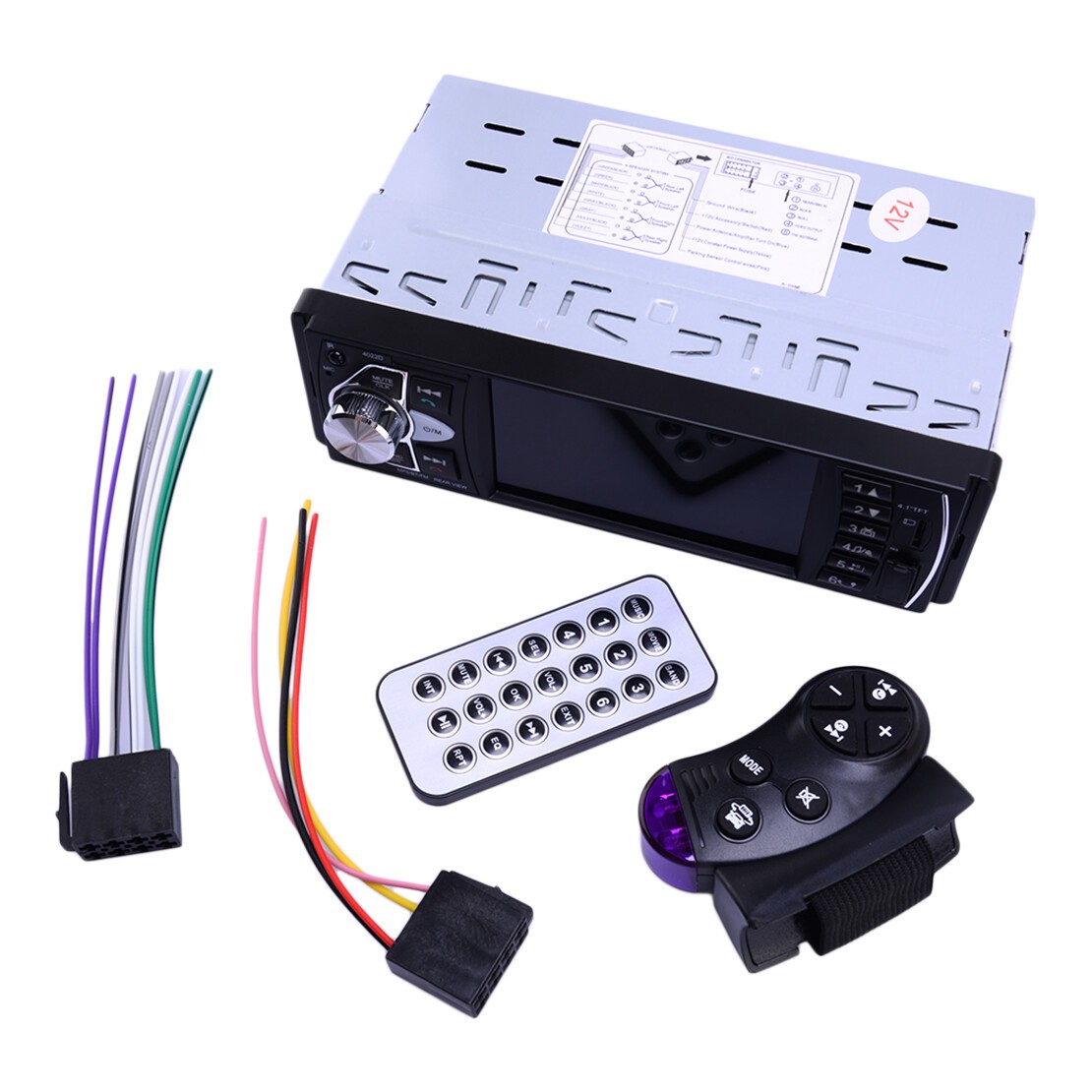 Single DIN In-Dash Car Stereo Radio Bluetooth Touch Screen MP3 Player FM USB AUX