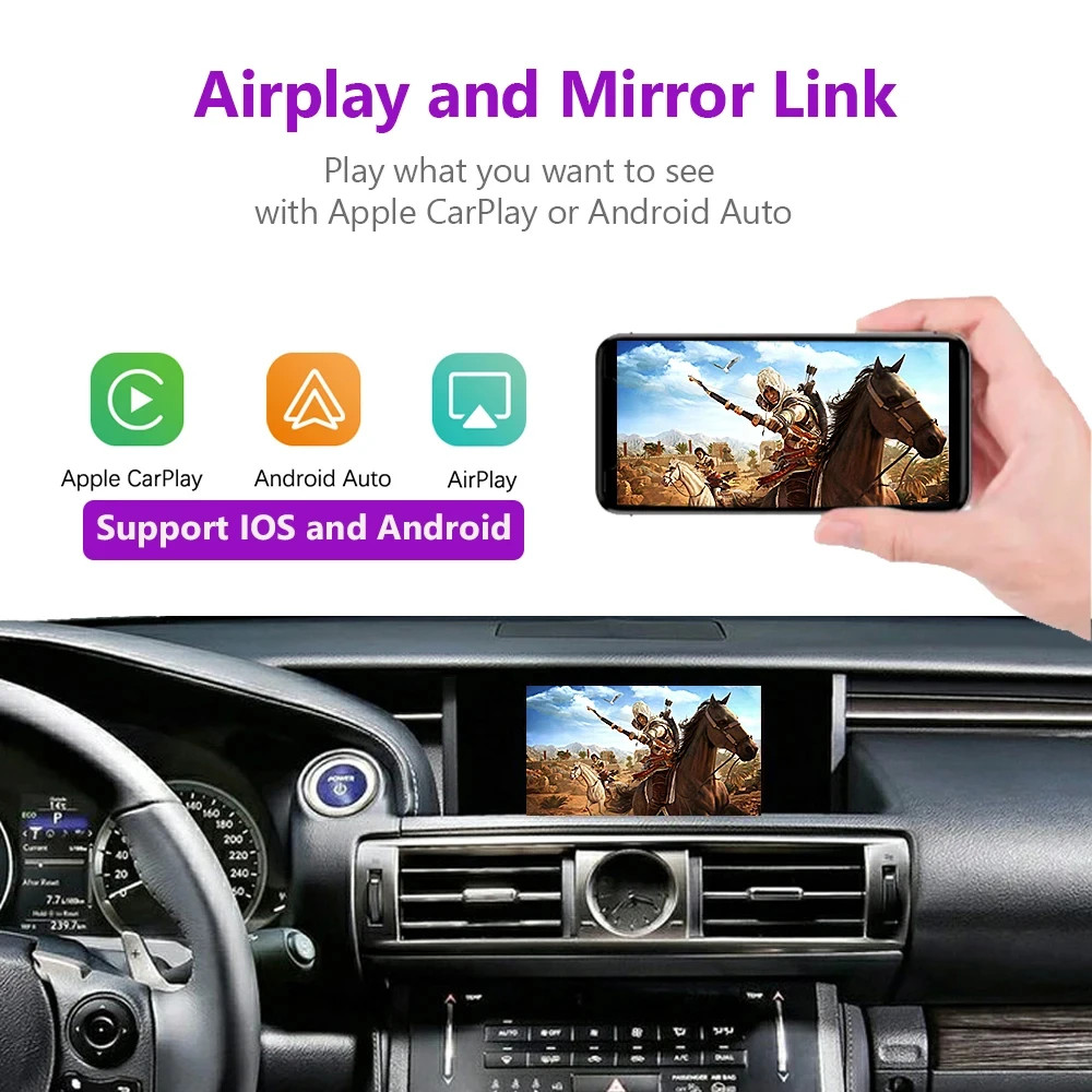 Wireless Carplay Android Auto for Lexus NX RX is ES GS RC CT LS LX LC UX 14-19