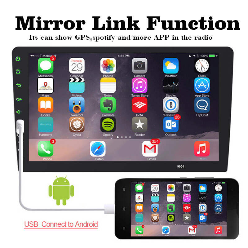 9 inch Touch screen Remote Control Bluetooth MP5 car player Mirror Link USB card