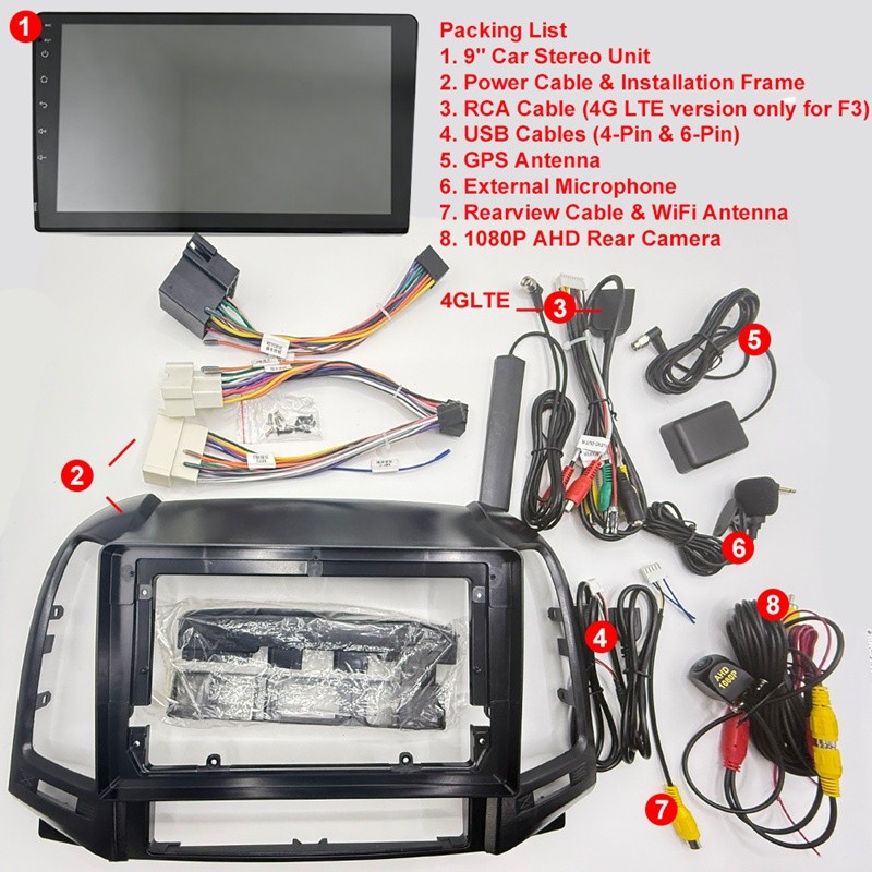 Plug-and-Play 6GB 8 Core Stereo 64GB Car Radio for Hyundai Santa Fe 2006 – 2012