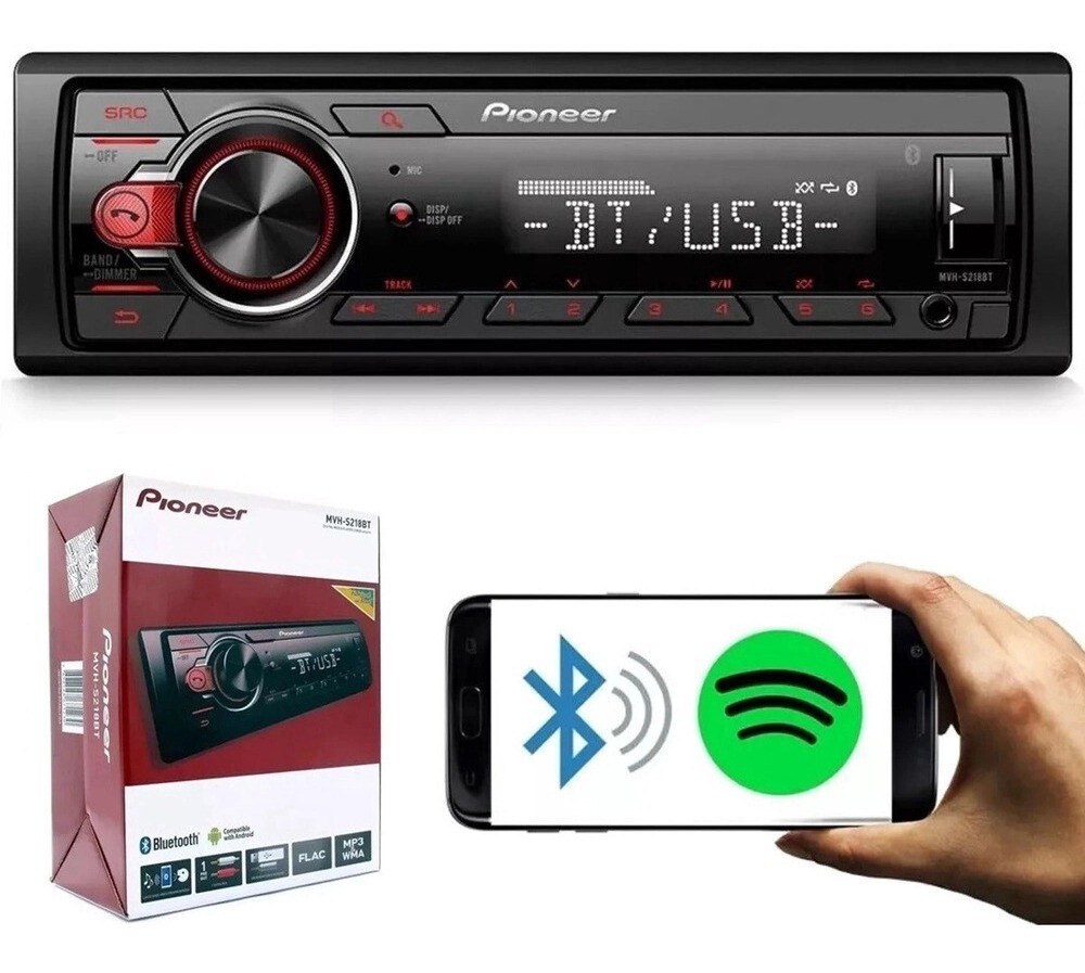 Pioneer MVH S218BT Car Audio MP3 Player With USB And Bluetooth