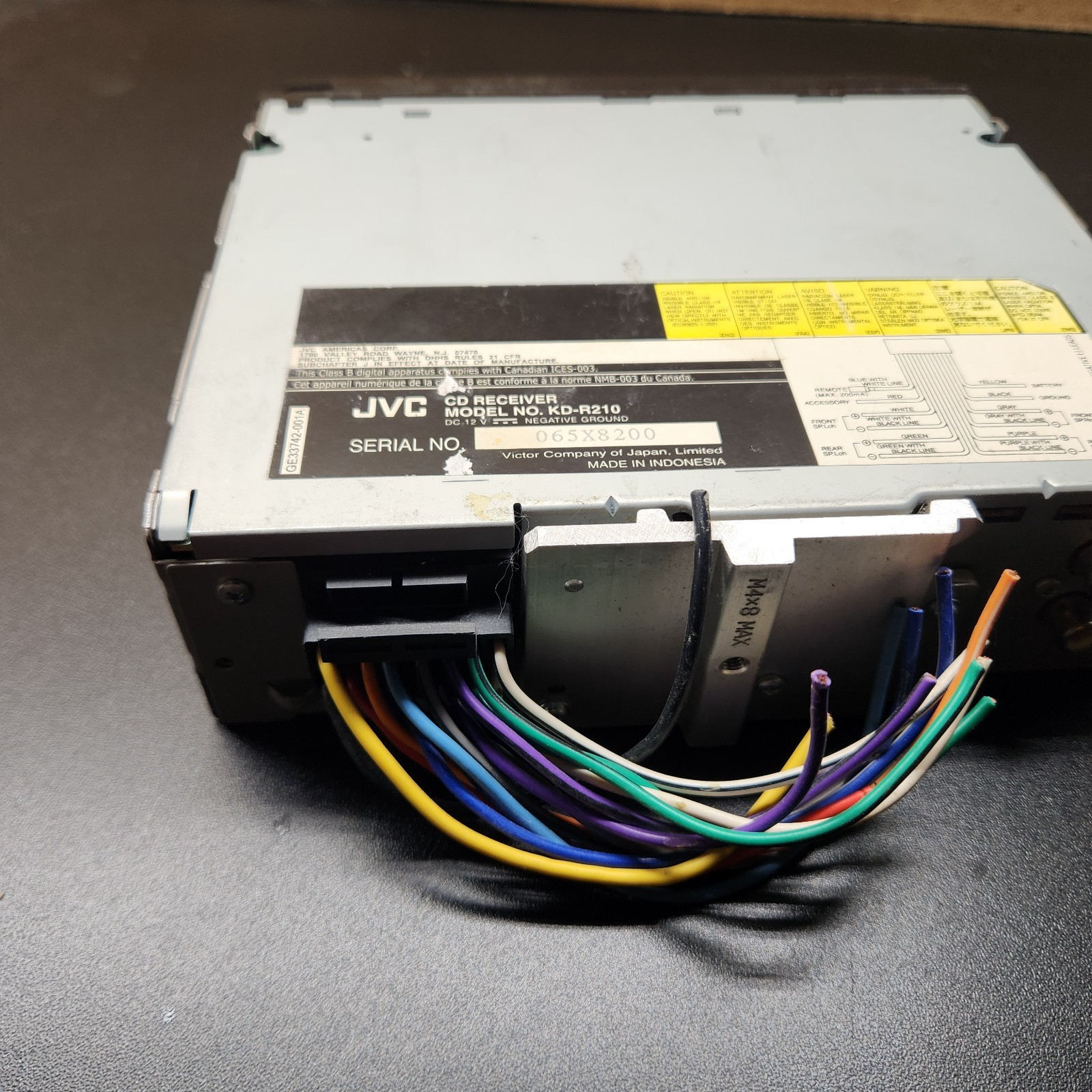 JVC KD-R210 AM/FM/CD Receiver