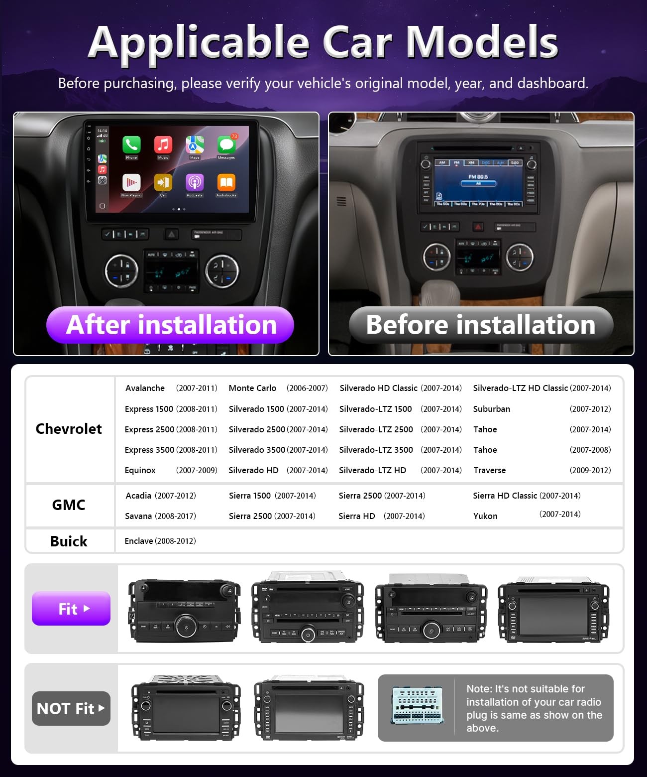 XGU 8Core 4G+64G Radio for Chevrolet Silverado Tahoe 2007 to 2014, Suburban C…