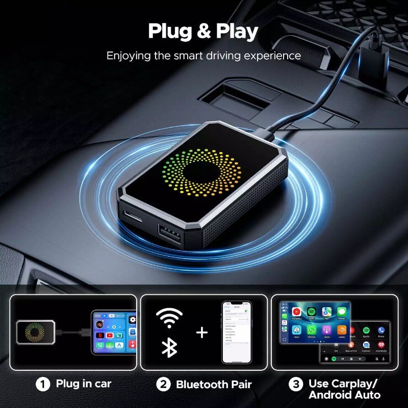 Wireless CarPlay WIFI AI box Auto Adapter Converter For iPhone Apple USB Adapter