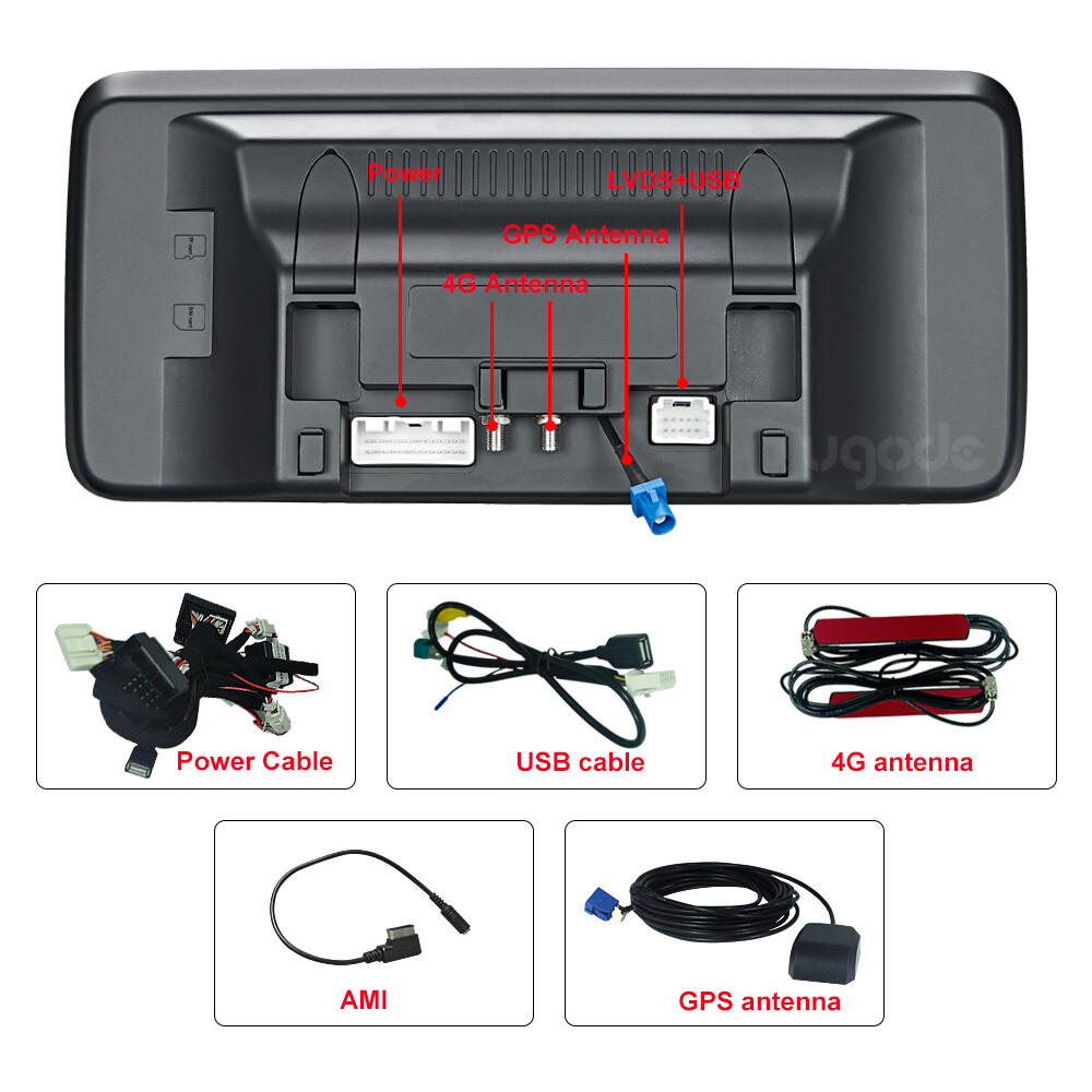 12.3″Android13 Screen Display 8+256G Apple CarPlay Benz C class W204 S204 NTG4.5