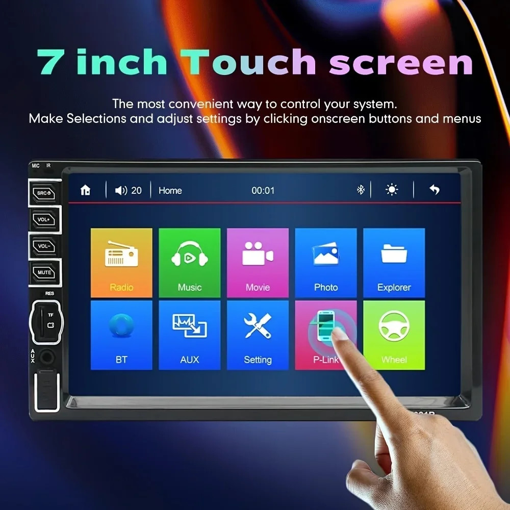 7” Car Stereo Radio B-T Hands Free Calling 2DIN MP5 Player Screen mirror link: