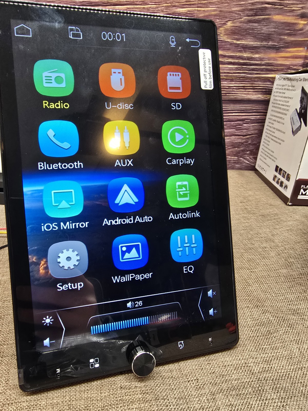 10.4” Rotatable 1DIN Wireless CarPlay/Android Auto Car Stereo Radio Touchscreen