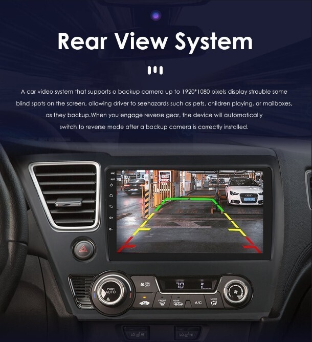 9” Car Radio Wireless Android Auto CarPlay GPS 4+32GB For 2013-2017 Honda CIVIC