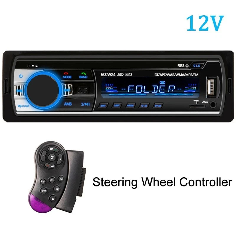 Bluetooth Car Stereo Audio In-Dash FM Aux Input Receiver SD USB MP3 Radio Player