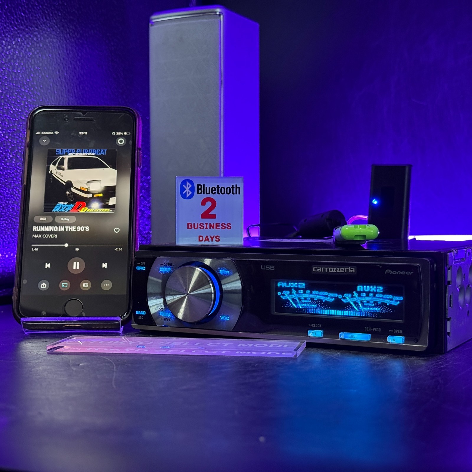 Pioneer Carrozzeria DEH-P630 1DIN Car Audio CD USB Player Added Bluetooth Stock