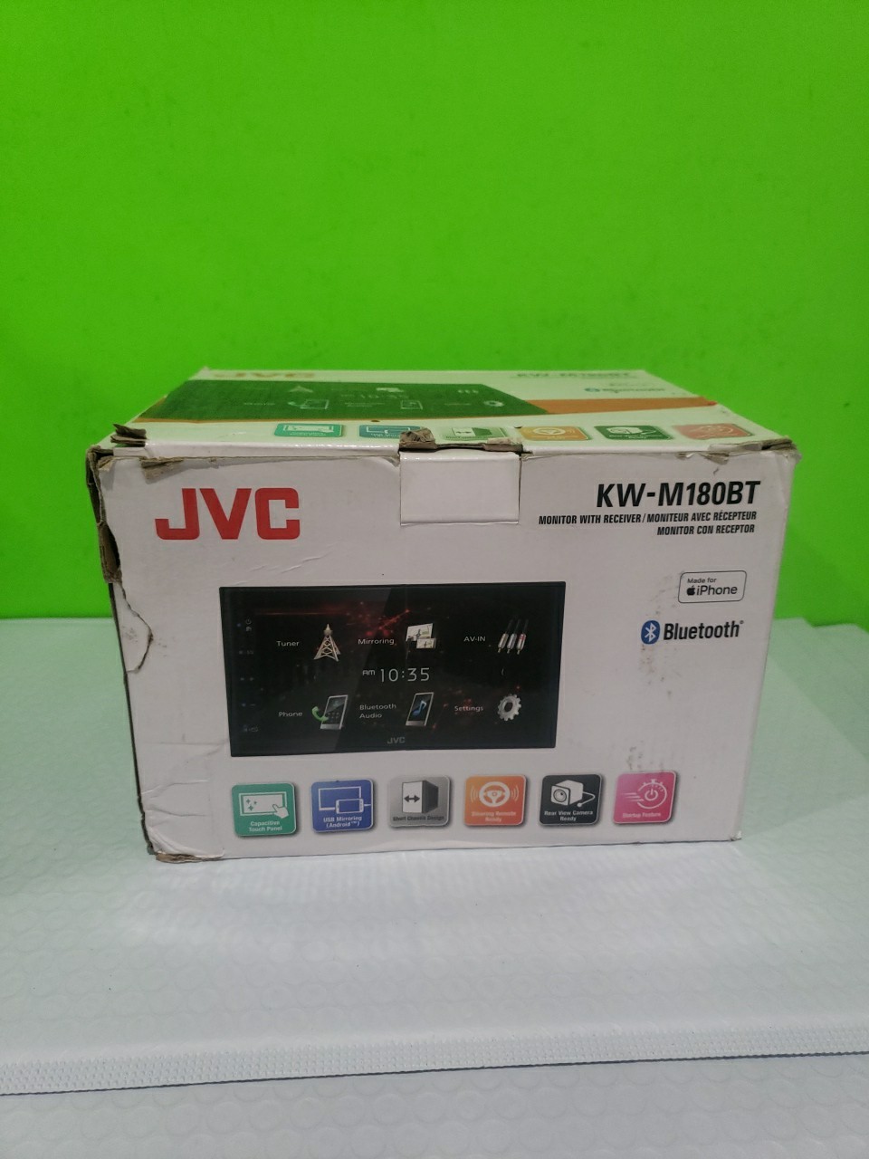 JVC KW-M180BT 6.8″ Multimedia Receiver Double-DIN with Bluetooth & USB Mirroring
