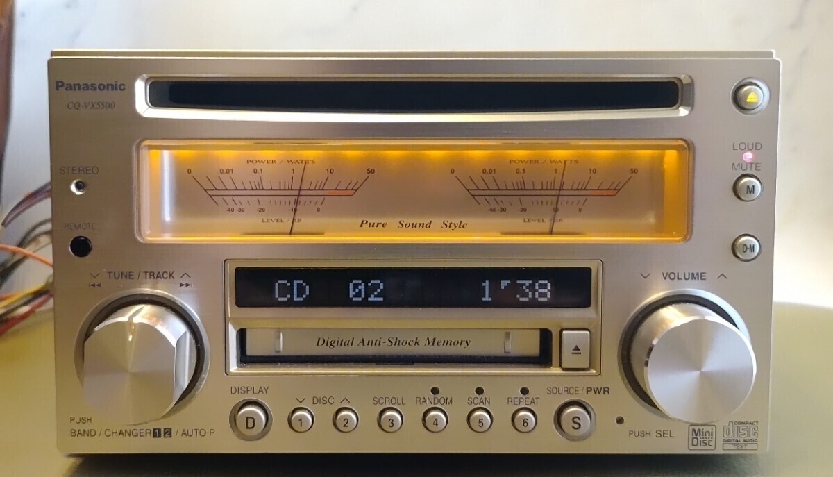 Panasonic CQ-VX5500D CD MD Mini Disc Player Car Audio Stereo JDM