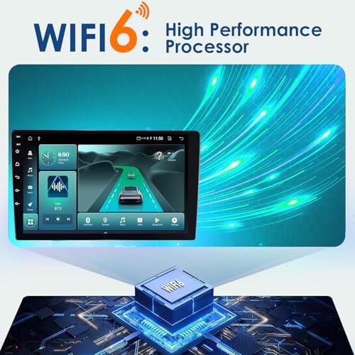 9″ 64GB Wireless CarPlay Android Auto Car Stereo, Double Din HD Touch Screen