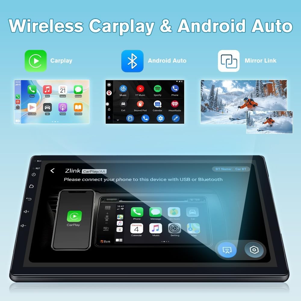 Junsun 5G WiFi Car Radio for Dodge Ram 2013-2019, 9″ Touchscreen, CarPlay