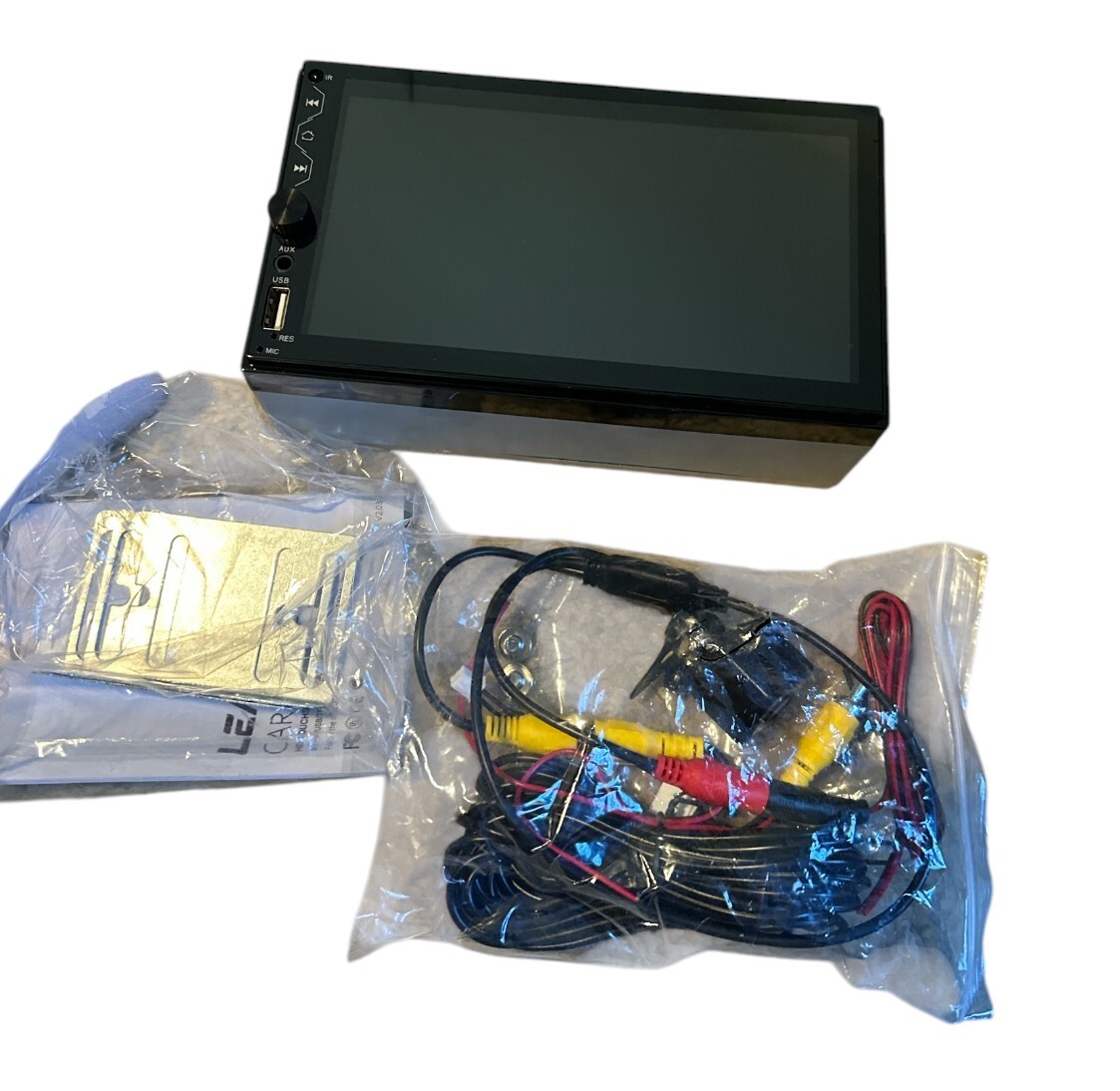 7″ HD Double Din Car Stereo Radio Apple Carplay Android, No Harness, For Parts